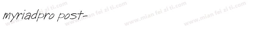 myriadpro post字体转换